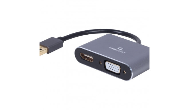 GEMBIRD A-USB3-HDMIVGA-01 USB-HDMI + VGA ekraaniadapter, kosmosehall