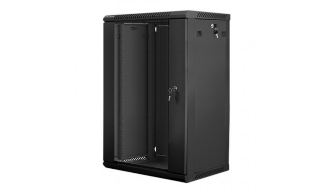 LANBERG WF01-6418-10B seinale paigaldatav rack 19 lahtivõetav tasapinnaline pakk 18U/600x450mm must