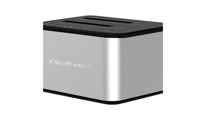 QOLTEC 50316 2x HDD/SSD docking station 2.5/3.5inch SATA USB 3.0 Cloning