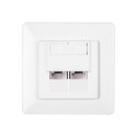 NETRACK 106-24 Netrack complete flush-mounted outlet 2xRJ45 8p8c UTP Cat6