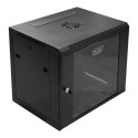 DIGITUS DN-W19 09U/450/B DIGITUS Wallmount cabinet 9U, 600x450mm, black RAL 9004