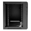 DIGITUS DN-W19 09U/450/B DIGITUS Wallmount cabinet 9U, 600x450mm, black RAL 9004