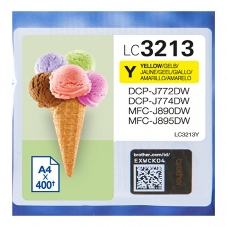 BROTHER suure mahutavusega 400-leheküljeline kollane tindikassett