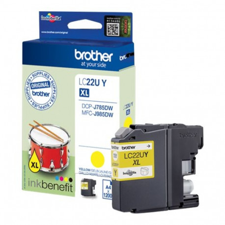 BROTHER LC22UY Ink yellow 1200pages for DCP-J785DW
