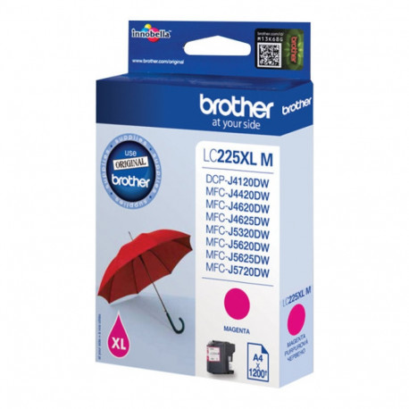 BROTHER LC225XLM tindikassett magenta 1200 lehte