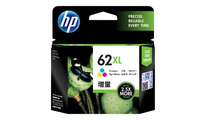 HP 62XL kolmevärvi tindikassett blisterpakendis