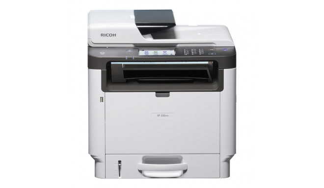 RICOH A4 MFP SP330SFN 32 ppm print/copy/scan/fax PCL/PS3 256MB USB LAN duplex 250 +50 sheets starter