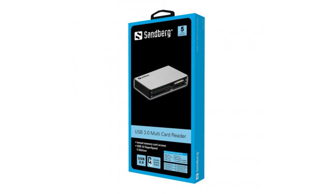 SANDBERG USB 3.0 Multi Card Reader SD XD MS CF MMC T-Flash Micro SD M2 50 cm USB 3.0 cable included