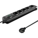 QOLTEC Surge protector Quick Switch 5 sockets 3m black