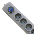 QOLTEC 50166 Qoltec Surge protectors Quick Switch 6 sockets gray 3m