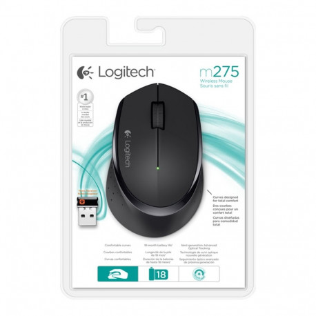 LOGITECH M280 paremakäeline optiline 3-nupuline juhtmevaba 2.4 GHz USB vastuvõtjaga must hiir