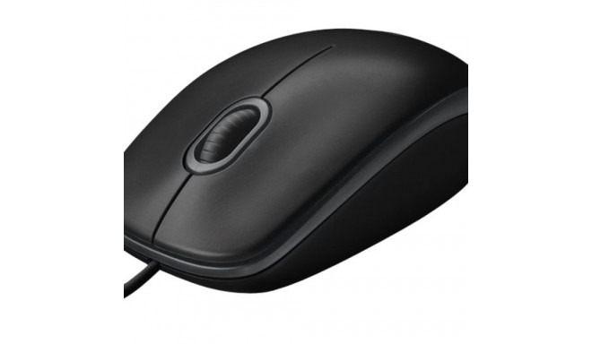 LOGITECH B100 hiir parema- ja vasakukäelistele optiline 3 nupuga juhtmega USB must