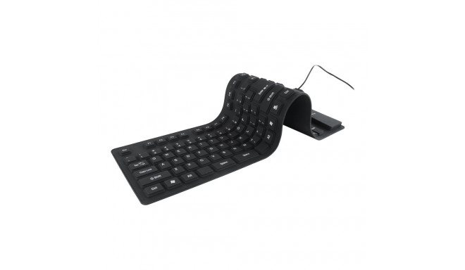 GEMBIRD KB-109F-B Flexible keyboard USB + OTG black color US layout