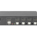 DIGITUS KVM Switch 2x1 HDMI 4-Port Single Display 4K/30Hz FreeSync