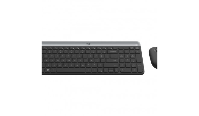 LOGITECH Slim Juhtmevaba Klaviatuuri ja Hiire Komplekt MK470 - GRAFIIT - US INTNL - INTNL