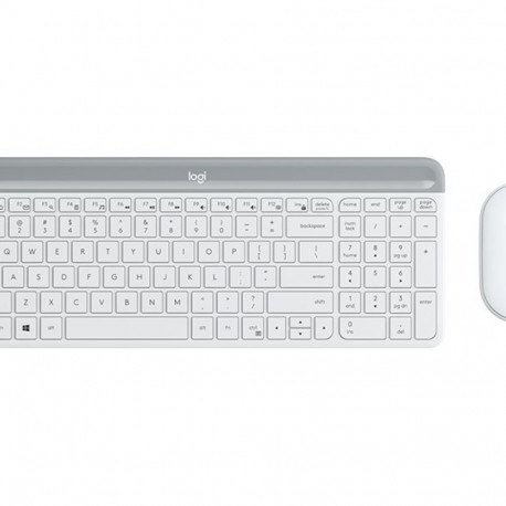 LOGITECH Slim Wireless Combo MK470 Keyboard and mouse set wireless 2.4 GHz Nordic off-white (PAN)