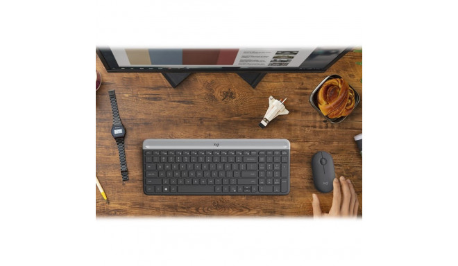 LOGITECH Slim Wireless Combo MK470 klaviatuuri ja hiire komplekt juhtmevaba 2.4 GHz Põhjamaade paigu