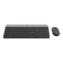 LOGITECH Slim Wireless Keyboard and Mouse Combo MK470 - GRAPHITE - PAN - NORDIC