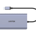 UNITEK D1056A Hub USB-C 2x USB 3.1 HDMI DP RJ45 SD Reader