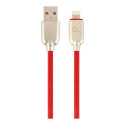 GEMBIRD CC-USB2R-AMLM-1M-R Gembird Premium rubber 8-pin charging and data cable, 1m, red