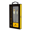 GEMBIRD CCB-mUSB2B-AMBM-6-S Gembird cotton braided micro USB cable 2.0 AM-MBM5P 1.8M, metal connecto