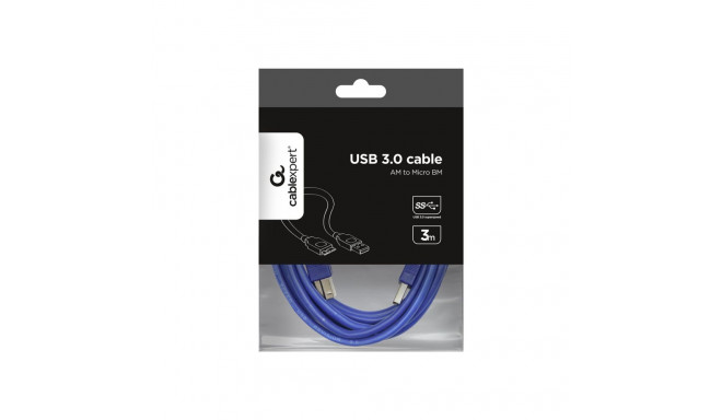 GEMBIRD CCP-MUSB3-AMBM-10 Gembird AM-Micro cable USB 3.0 3m