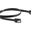 Lanberg cable SATA Data II (6GB/s) F/F Metal 70cm, black (CA-SASA-14CU-0070-BK)