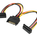 GEMBIRD CC-SATAM2F-02 Gembird cable power SATA 15 pin -> 2x SATA HDD (angled connectors)