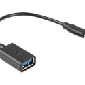 LANBERG adapter micro USB M USB-A F 2.0 0.15m OTG black