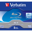 VERBATIM 5x BD-R 25GB 6x Jewel Case white blue surface