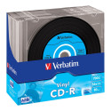 VERBATIM CD-R 80 min. / 700 MB 52x 10-pack slim jewelcase DataLife Plus, vinyl surface, 2x5 colors