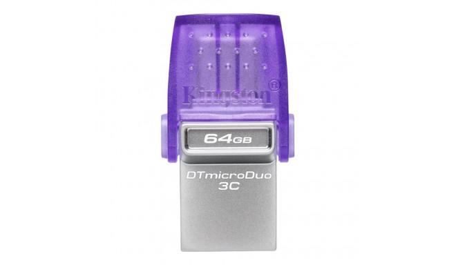 KINGSTON 64GB DataTraveler microDuo 3C 200MB/s kahepoolne USB-A + USB-C mälupulk