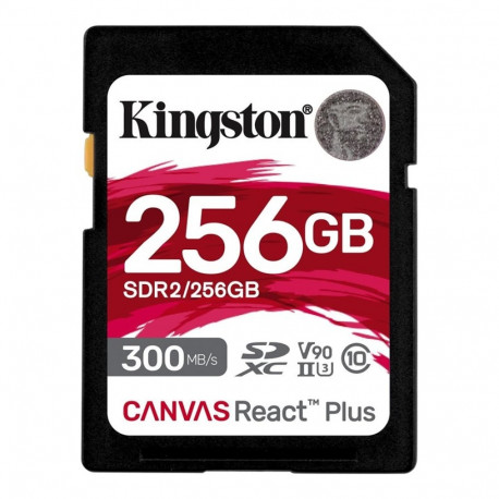 Kingston mälukaart SDXC 256GB Canvas React Plus UHS-II 300R/260W U3 V90