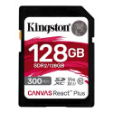 Kingston mälukaart SDXC 128GB Canvas React Plus UHS-II 300R/260W U3 V90 Full HD/4K/8K