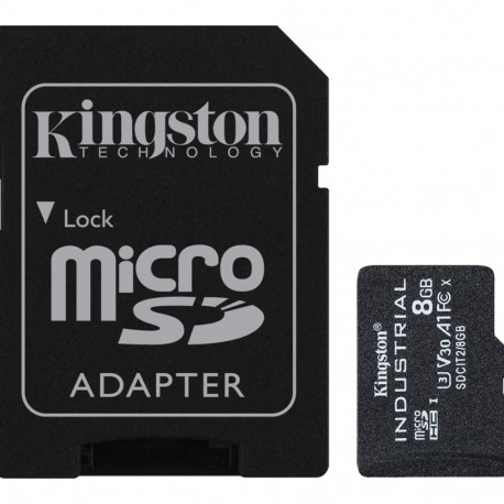 KINGSTON 8GB microSDHC Industrial C10 A1 pSLC Card + SD Adapter