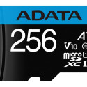 Adata mälukaart microSDXC 256GB V10 100MB/s + adapter