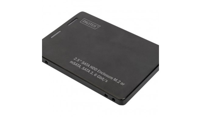 DIGITUS 2.5inch SATA HDD Enclosure M.2 or mSATA SATA 3 6Gbit/s write speed up to 520MB/s