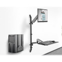 DIGITUS Flexible Single Monitor stand/seat wall-mounted workstation