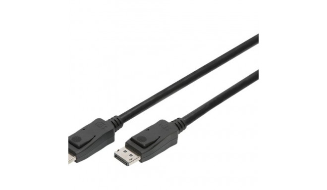 ASSMANN DisplayPort ühenduskaabel DP M/M 3m lukustusega UHD 8K Vers. 1.3/1.4 must