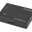 LANBERG switch video 3-port HDMI black + micro USB port