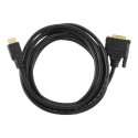 GEMBIRD CC-HDMI-DVI-10 Gembird HDMI to DVI male-male cable with gold-plated connectors, 3m, bulk pac