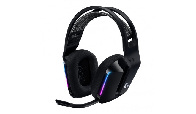 LOGITECH G G733 LIGHTSPEED Wireless RGB Gaming Headset Headset full size 2.4 GHz wireless black