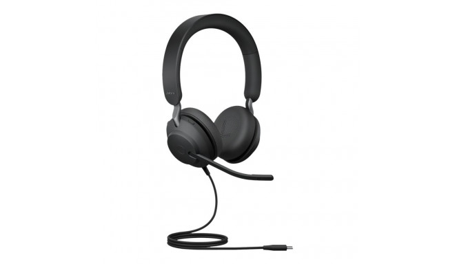 JABRA Evolve2 40 SE UC stereo on-ear juhtmega USB-C mürasummutav peakomplekt optimeeritud UC jaoks
