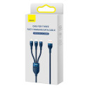 Baseus cable 3in1 Flash II USB - micro USB + Lightning + USB-C 1,2m 3,5A blue 66W