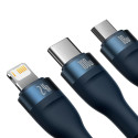 Baseus cable 3in1 Flash II USB - micro USB + Lightning + USB-C 1,2m 3,5A blue 66W