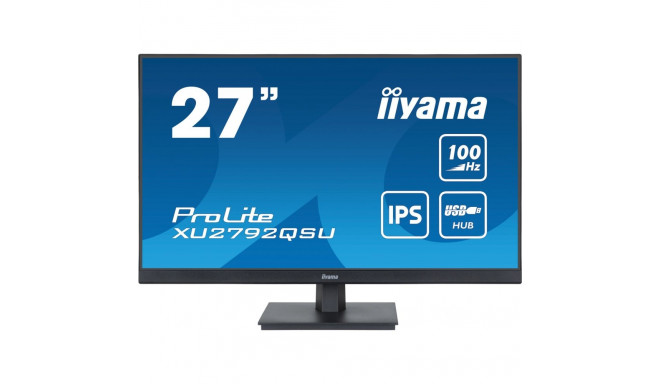 "68,5cm / 27"" (2560x1440) Iiyama 27iW WQHD IPS HDMI DP LS Black"