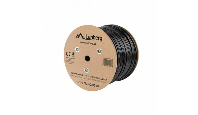 UTP Category 6 Rigid Network Cable Lanberg LCU6-21CU-0305-BK Black 305 m