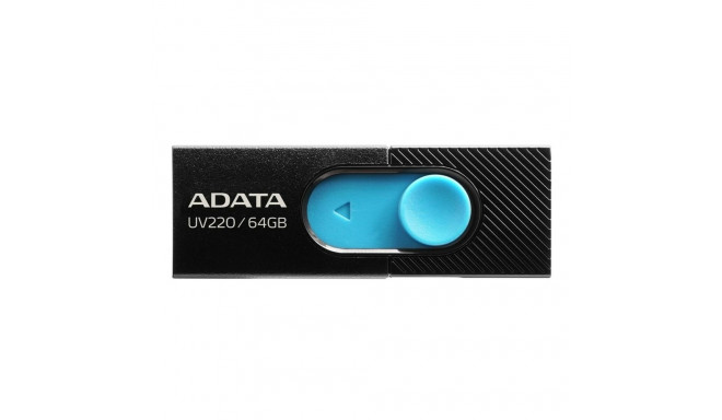USB-pulk Adata UV220 64 GB Must/Sinine