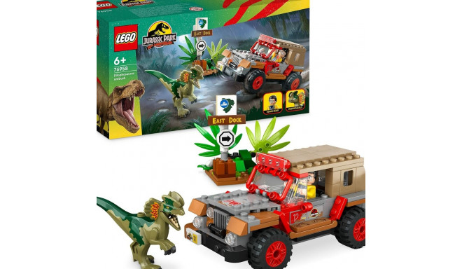 Playset Lego Jurassic Park 30th Anniversary 76958 Dilophosaurus Ambush 211 Tükid, osad