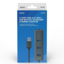 4-Port USB Hub Savio AK-58 Ethernet (RJ-45) Hall